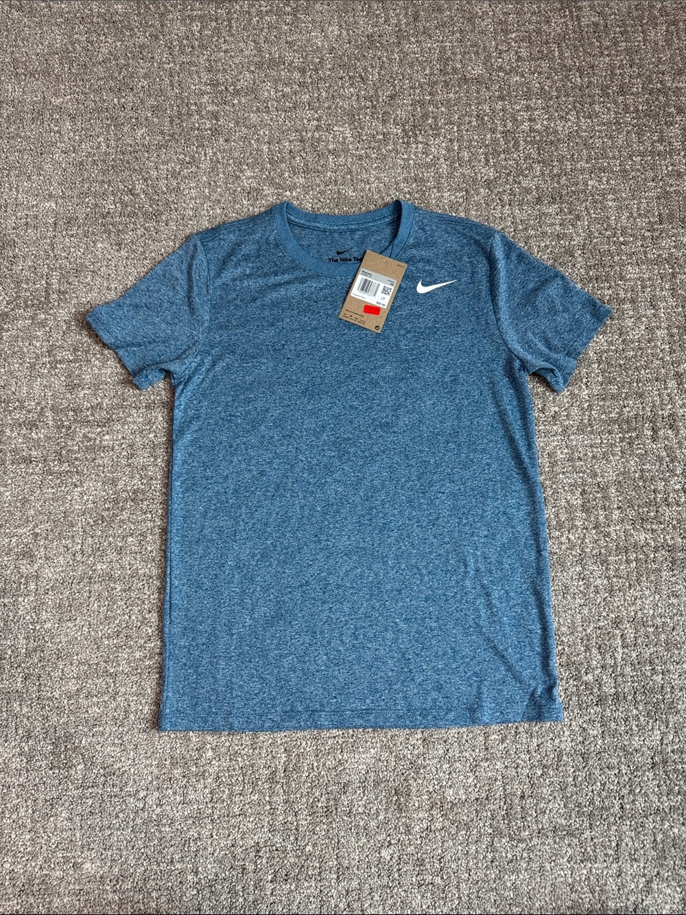 Nike Womens XS Heather Blue Dri Fit Performance Tee